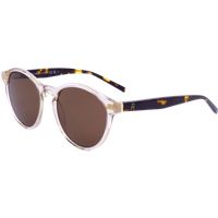 Runde Sonnenbrille mit transparentem Rahmen