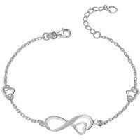 Infinity-Herz-Armband aus Sterling-Silber