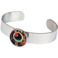 Moderner Armreif mit abstraktem Inlay