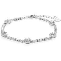 Elegantes Zirkonia Halo-Armband aus Silber