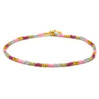 Mehrfarbiges Kristall-Perlenarmband