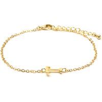 Zierliches vergoldetes Armband mit Initiale