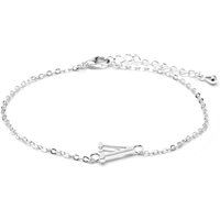 Personalisiertes Silbernes Kettenarmband mit Buchstabe