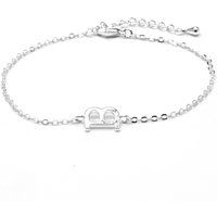 Poliertes Armband mit Buchstabe B