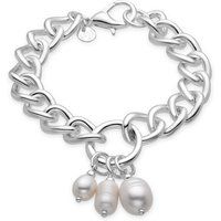 Poliertes Gliederketten-Armband mit Perlen
