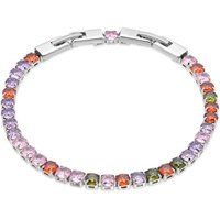 Mehrfarbiges Zirkonia Tennisarmband