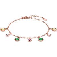 Roségold-Armband mit bunten Anhängern