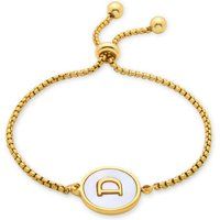 Alphabet Initial Perlmutt Armband