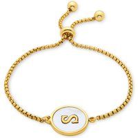Initial-Armband mit Perlmutt