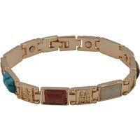Magnet-Gliederarmband mit echten Steinen