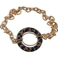 Gliederketten-Armband mit Leoprint-Ring