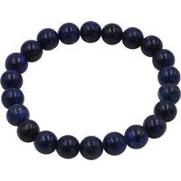 Poliertes Steinperlen-Armband mit Gummizug