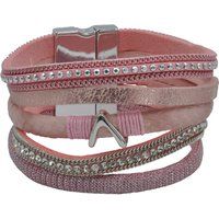Funkelndes mehrreihiges Armband in Velours-Optik