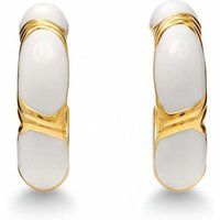Elegante Emaillierte Silber-Creolen