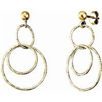 Diamantierte Ohrstecker mit Dreifach-Ring-Design