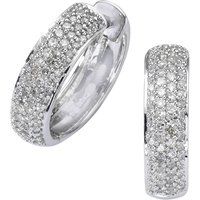 Diamant Pavé Weißgold Creolen