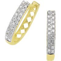 Elegante Bicolor-Diamant-Creolen