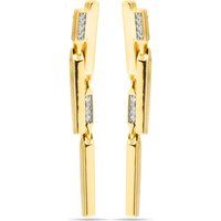 Geometrische Gestufte Goldene Ohrhänger