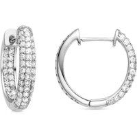 Elegante dreireihige Pave-Zirkonia-Creolen