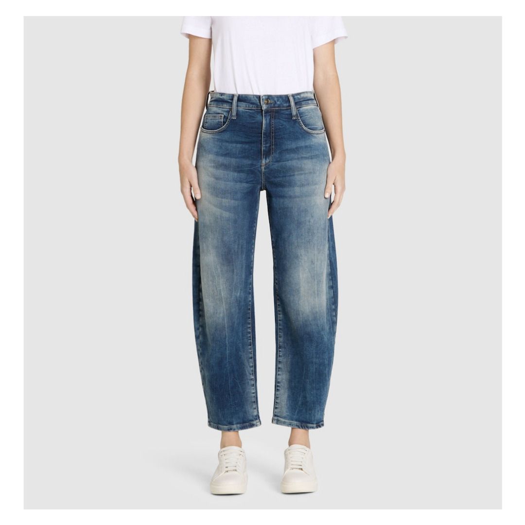 Jeans mit entspannter Barrel-Leg-Passform