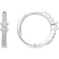 Elegante Creolen mit Zirkonia-Besatz