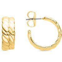Goldfarbene Creolen mit Textur