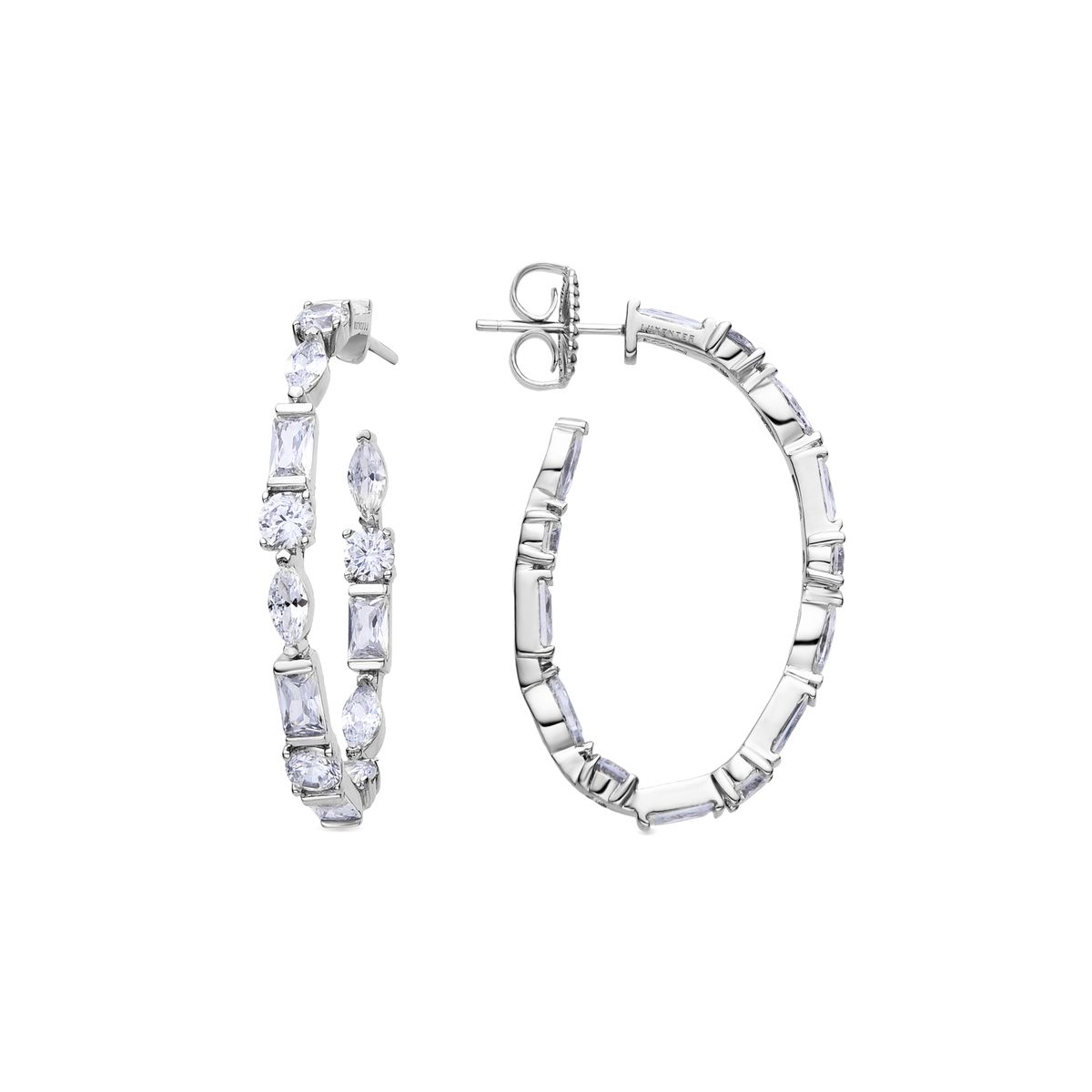 Elegante Creolen mit Zirkonia-Besatz