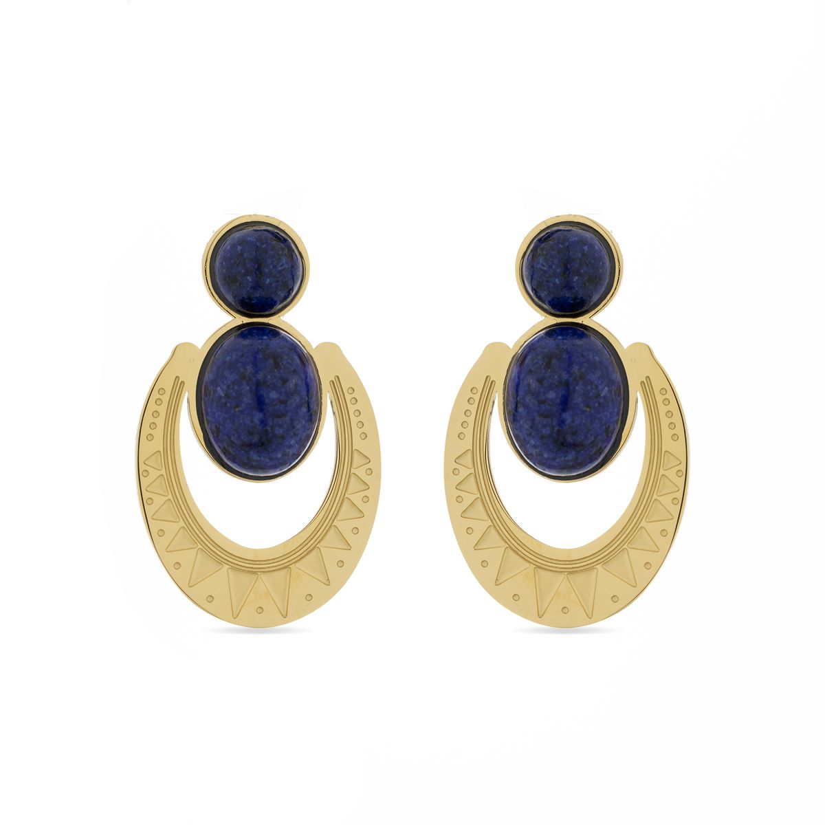 Verzierte Geometrische Lapislazuli Tropfen