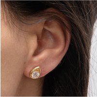 Elegante funkelnde Tropfenohrstecker