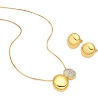 Elegantes Vergoldetes Zirkonia-Schmuckset