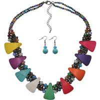 Buntes Geometrisches Perlen Schmuckset