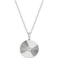 Medaillon-Anhänger mit Sonnenstrahl-Motiv