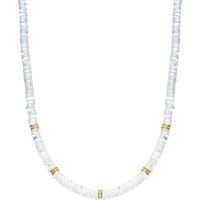 Perlmutt-Choker mit Pavé-Details