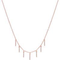 Elegante Halskette mit funkelnden Stabanhängern