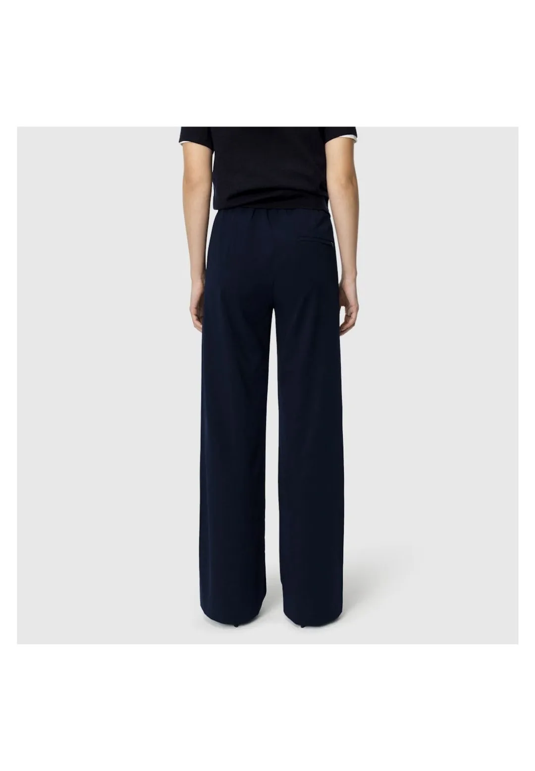 Marineblaue, weitgeschnittene Loungehose