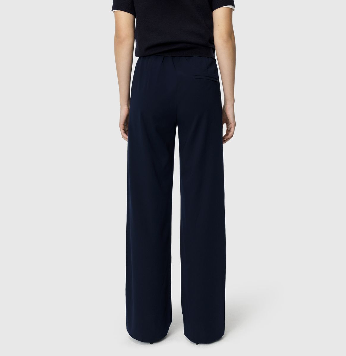 Marineblaue, weitgeschnittene Loungehose