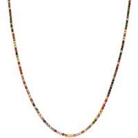 Goldene Tenniskette mit bunten Zirkonia