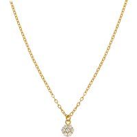 Funkelnde Goldkette mit Blumen-Anhänger