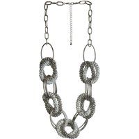 Statement-Halskette mit Mesh-Elementen