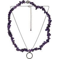 Boho-Halsketten-Set mit Edelstein-Splittern