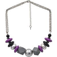 Statement Collier mit geometrischen Perlen