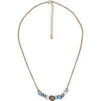 Vergoldetes Collier mit Pastellsteinen