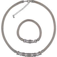 Schmuckset mit strukturierten Mesh-Elementen