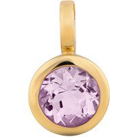 Klassischer runder Amethyst-Goldanhänger