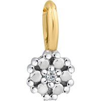 Zierlicher Blumen-Diamant-Goldanhänger