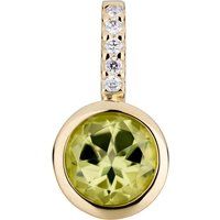 Eleganter Peridot- und Diamantanhänger