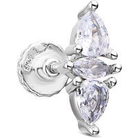 Eleganter Piercing-Stecker mit drei Zirkonia
