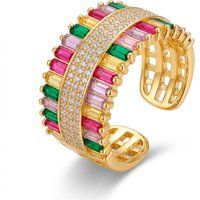 Ring mit bunten Zirkonia-Steinen