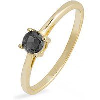 Minimalistischer Solitärring mit Onyx