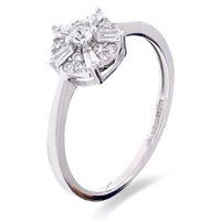 Ring aus Sterlingsilber mit Zirkonia-Cluster